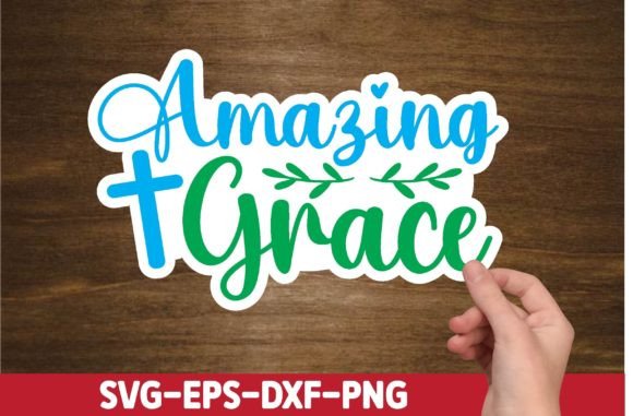 Amazing Grace Christian Sticker Design: A Versatile Graphic for Faith-Based Branding