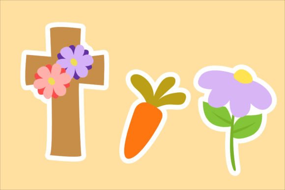Christian Cross Flower Icon Graphics Review