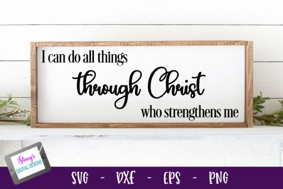 Christian Sign - I Can Do All Things: A Faith-Inspired Graphic for Local Business Branding