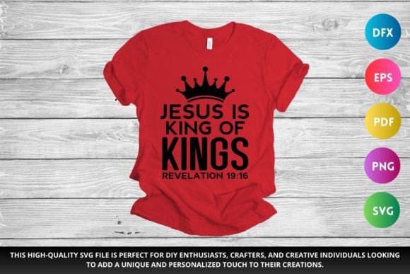 Jesus is King SVG Christian Graphics for Crafts & Digital Selling