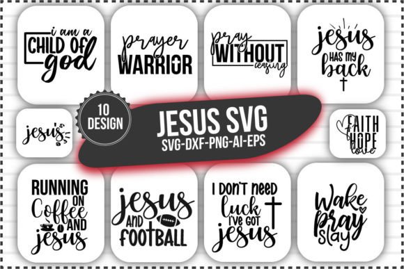 Jesus Svg Bundle: A Faith-Filled Graphics Set for Crafters & Handmade Sellers
