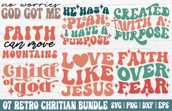 Retro Christian SVG Bundle - Jesus SVG for Crafts & Graphics Projects
